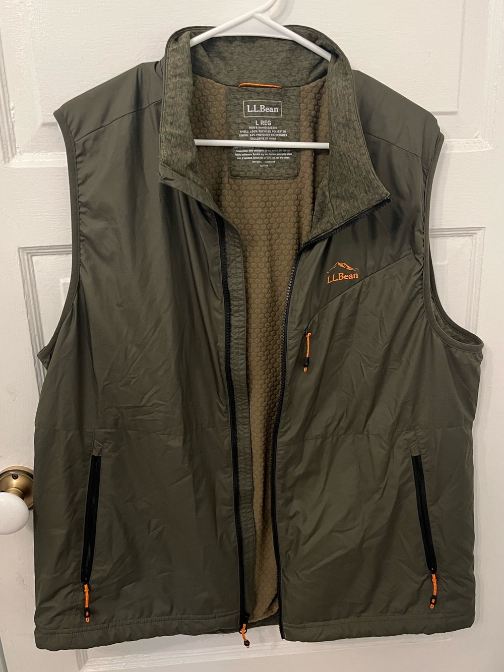 L.L. Bean Olive Green Outdoor Insulated Vest